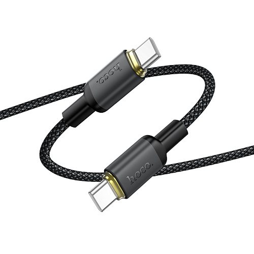 Кабель Type-C на Type-C, HOCO, X128, 1м, 60W, черный