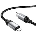 Кабель Lightning to Type-C (PD), HOCO, X117, 1 метр, цвет черный