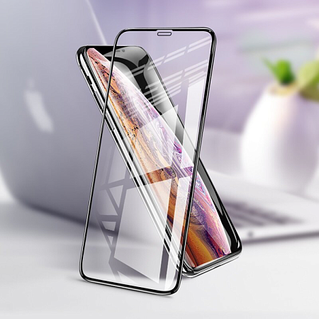 Защитное стекло на iPhone XS Max/11 Pro Max (G5), HOCO, Full screen silk screen HD, черное