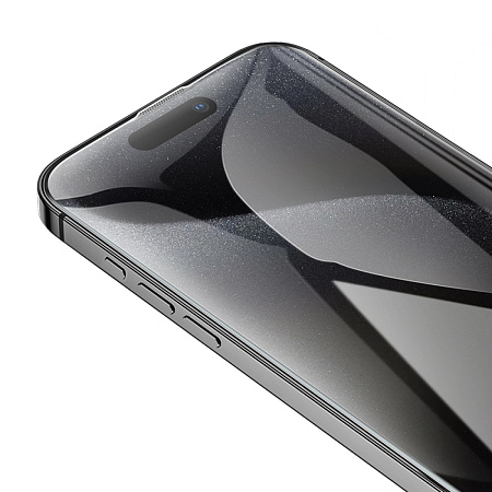 Защитное стекло для iPhone 15 Pro, G777, HOCO, anti-static, черное