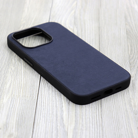 Чехол-накладка для iPhone 15 Pro Max, тканевый, магнитный (MagSafe), без лого, X-CASE, черный