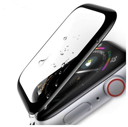 Защитное стекло на Apple Watch, 38mm, 3D Full glue, черное