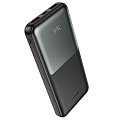 Универсальный Доп. Аккумулятор 10000mAh, J136, HOCO, выход: 2 USB (22.5W)+1 PD (20W) с дисплеем, черный