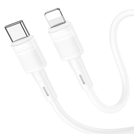 Кабель Lightning to Type-C (PD), HOCO, X83, 1м, белый
