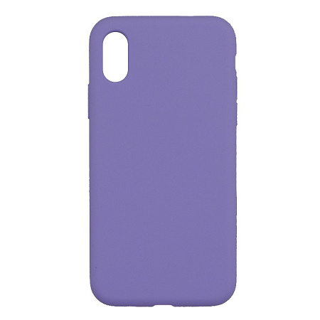 Чехол-накладка для iPhone X/XS, Silicon Case, без лого, сиреневый