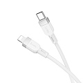 Кабель Lightning to Type-C (PD), HOCO, X109, 1м, силиконовый, белый