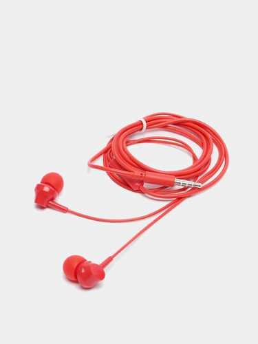 Проводные наушники M14 Universal Earphone, вакуумные с микрофоном, HOCO, красные
