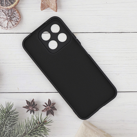 Чехол силиконовый для Honor X8B, с микрофиброй внутри, с защитой камеры, X-CASE, черный