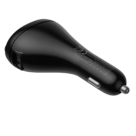 Bluetooth FM модулятор, E88, HOCO, с разветвителем прикуривателя, черный