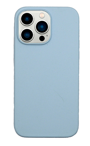 Чехол-накладка для iPhone 14 Pro Max, Silicon Case, без лого, небесно-голубой