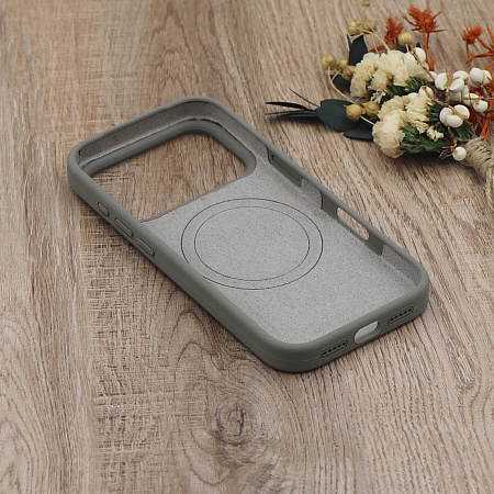 Чехол-накладка для iPhone 17 Pro Max, Silicon Case, магнитный (MagSafe), без лого, X-CASE, серый
