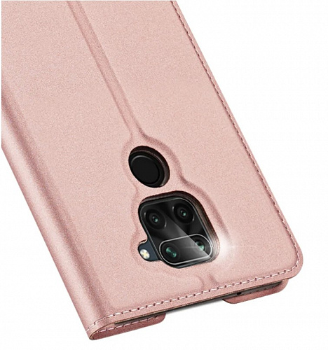 Чехол-книжка для Xiaomi Redmi Note 9/Redmi 10X, DU DU, боковая, розовая