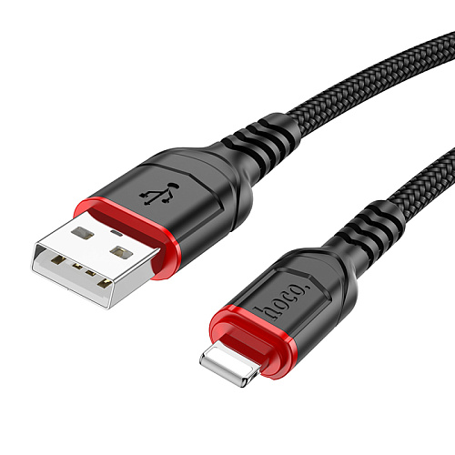 USB дата кабель Lightning, HOCO, X59, 3м, черный
