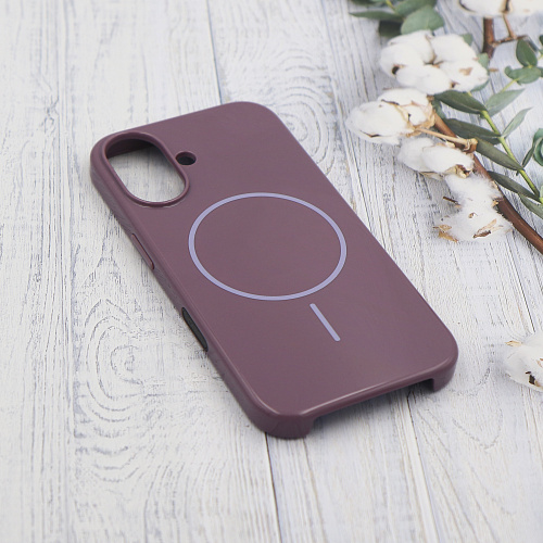 Чехол-накладка для iPhone 16, глянцевый, магнитный (MagSafe), без лого, X-CASE, фиолетовый