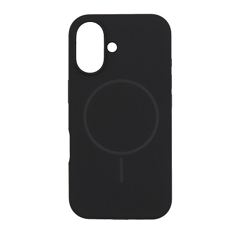 Чехол-накладка для iPhone 16, Silicon Case, магнитный (MagSafe), без лого, X-CASE, черный