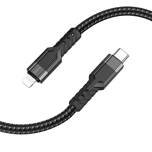 Кабель Lightning to Type-C (PD), HOCO, U110, 1.2м, 20W, черный