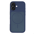 Чехол-накладка для iPhone 17, Silicon Case, магнитный (MagSafe), с дизайном, без лого, X-CASE, синий
