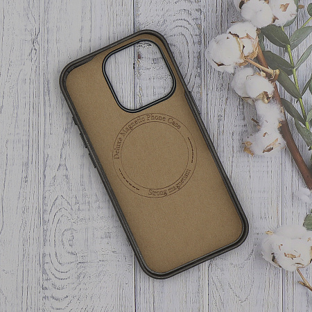 Чехол-накладка для iPhone 16 Pro Max, камуфляж, магнитный (MagSafe), без лого, X-CASE, бежевый