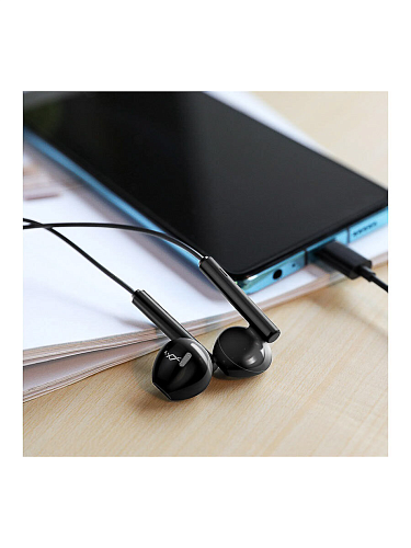 Проводные наушники M65, Type-C Special sound, HOCO, черные