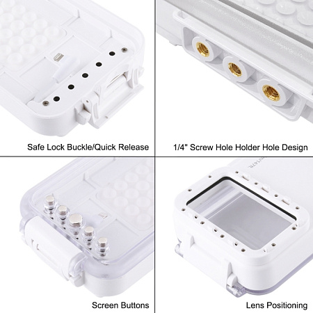 Чехол для дайвинга для IPhone с 6 до 14 серии, IOS 13 версии и выше, 45 м погружение, PULUZ