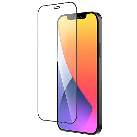 Защитное стекло на iPhone 12 mini (5.4) A19, HOCO, Shatterproof ultra-fine edge full screen HD tempered film, черное