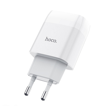 Сетевое зарядное устройство, 1 USB 2.1A (C72A), HOCO, Micro, белый