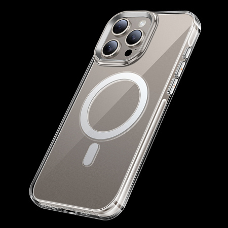 Чехол для iPhone 15 Pro, PC, Магнитный (MagSafe), AS3, HOCO, прозрачный