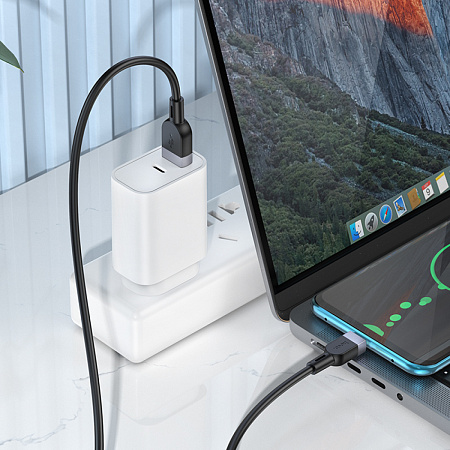 Usb кабель Type-C, HOCO, X109, силиконовый, 1м, черный
