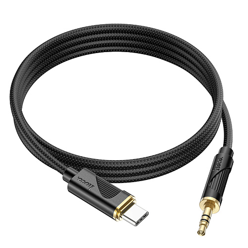 AUX Audio кабель 3,5 мм на Type-C, UPA30, HOCO, черный