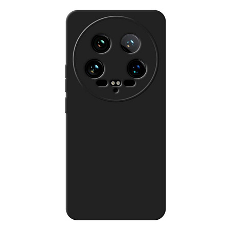 Чехол силиконовый для Xiaomi 14 Ultra, с микрофиброй внутри, с защитой камеры, X-CASE, черный