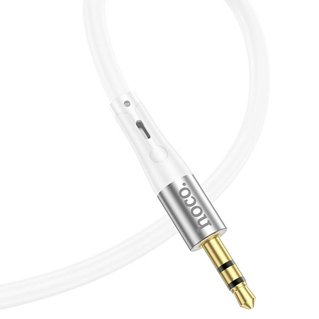 AUX Audio кабель 3,5 мм на Lightning, UPA22, HOCO, белый