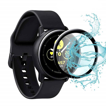 Защитное стекло на Часы Samsung Galaxy Watch Active (SM-500)/Watch Active 2, 40 mm, черное