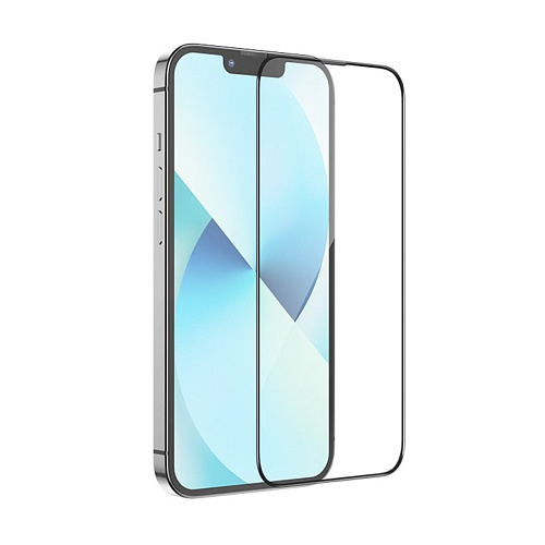 Защитное стекло на iPhone 13 mini (5.4) A31, HOCO, Full screen 3D, с сеточкой для динамика, черное
