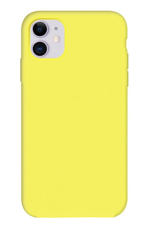 Чехол - накладка для iPhone 11, Silicon Case, без лого, лимонный