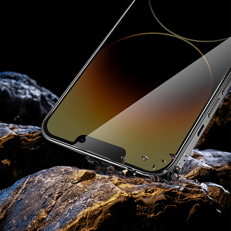 Защитное стекло для iPhone 15/16, G15, HOCO, Guardian shield series full-screen anti-spy tempered glass, черное