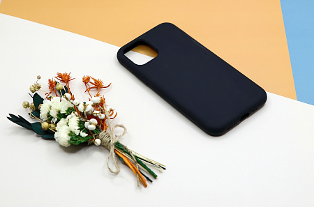 Чехол-накладка для iPhone 11 Pro, Silicon Case, без лого, черный
