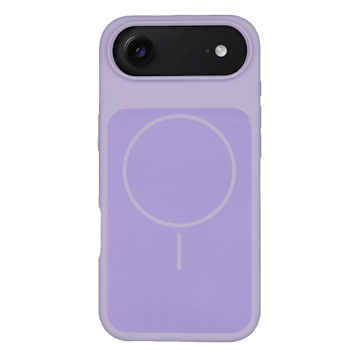 Чехол-накладка для iPhone 17 Air, Silicon Case, магнитный (MagSafe), с дизайном, без лого, X-CASE, сиреневый