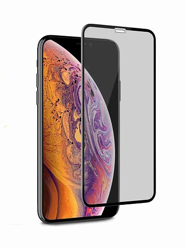 Защитное стекло на iPhone XR/11 (6.1), Anti-blue ray матовый, черный, X-CASE