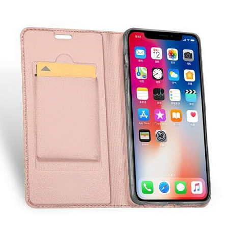 Чехол-книжка для iPhone XS Max, DU DU, боковой, розовый