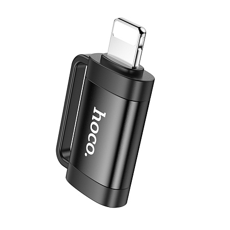 Переходник с Lightning (папа) на Type-C (Мама), HOCO, UA31B, черный