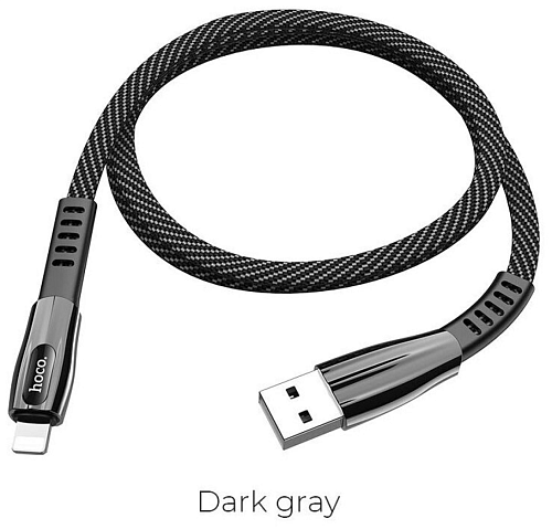 USB дата кабель Lightning, HOCO, U70, 1.2m, темно-серый