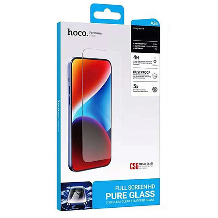    iPhone 15 Plus, A36, HOCO, 3D full screen HD tempered glass, 