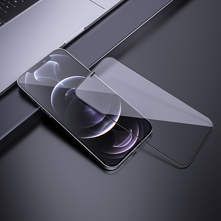 Защитное стекло на iPhone 12 Pro Max (6.7) G7, HOCO, Full screen HD tempered glass, черное