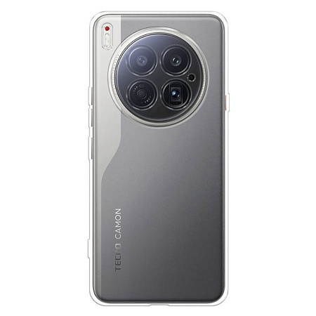 Чехол силиконовый для TECNO Camon 40 Premier (5G), с защитой камеры, X-CASE, прозрачный