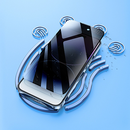 Защитное стекло для iPhone 14 Pro, A777 Plus, HOCO, антишпионское, черное