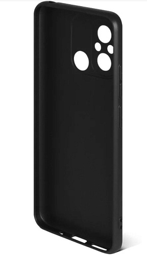 Чехол силиконовый для Xiaomi Redmi 12C (4G)/Redmi 11A/Poco C55, с защитой камеры, X-CASE, черный