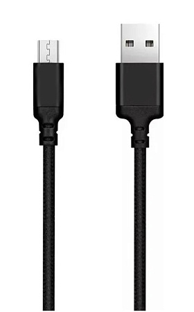USB дата кабель Micro USB Premium (усиленный), черный