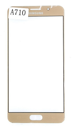 Защитное стекло на Samsung A710F, Galaxy A7 (2016), 2.5D, золотой, X-CASE