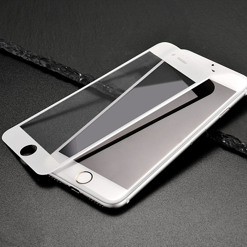 Защитное стекло для iPhone 6 Plus/6S Plus (A1), HOCO, Shatterproof edges, 3D, закруглённое, белое