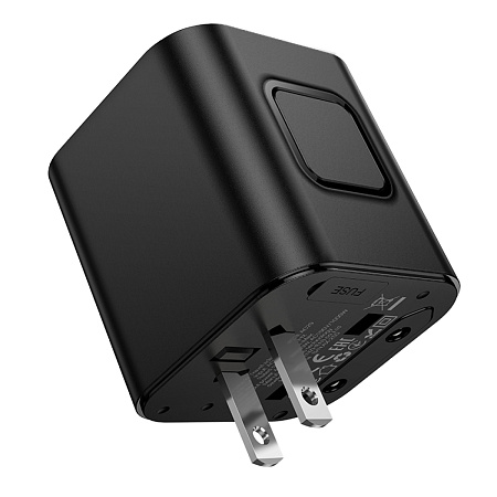 Переходник на розетку (все виды), AC29, HOCO, выход: 1000W, цвет черный